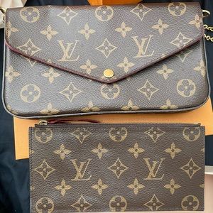authentic LV pochette felicie purse